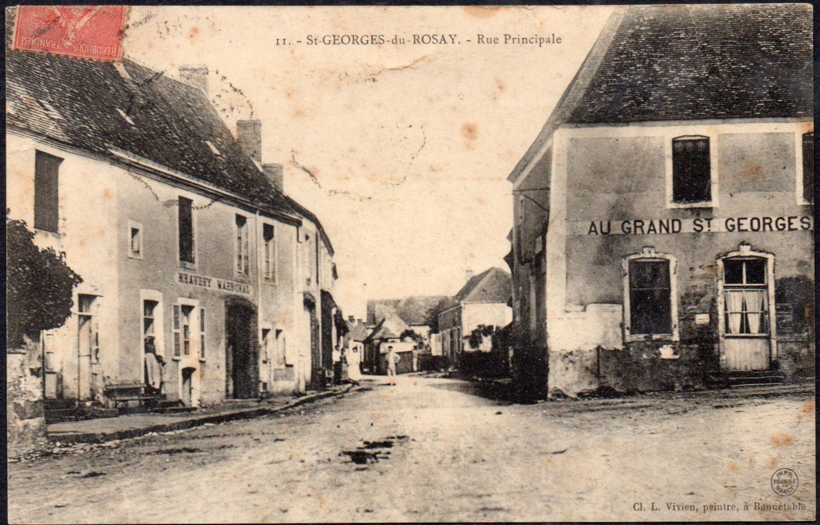 Courrier-Convoyeur : St-Georges-du-Rosay Convoyeur du Tramway 'Mamers au Mans' 1907